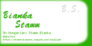 bianka stamm business card